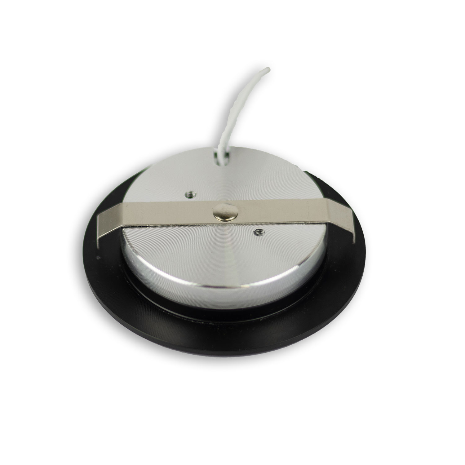 ISOLED LED Möbeleinbaustrahler Mini AMP schwarz rund 3W 120° 12V DC warmweiß 3000K dimmbar