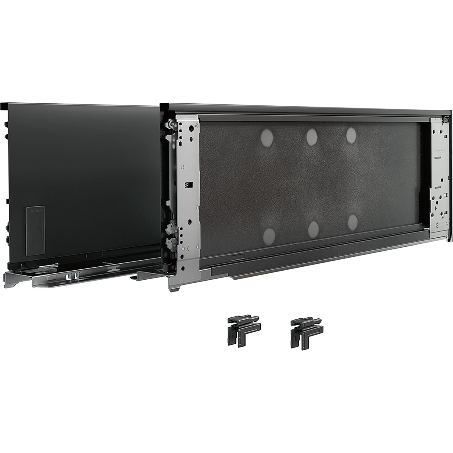 blum LEGRABOX special edition SET Höhe F, TIP-ON, 70kg, NL 600, Carbonschwarz