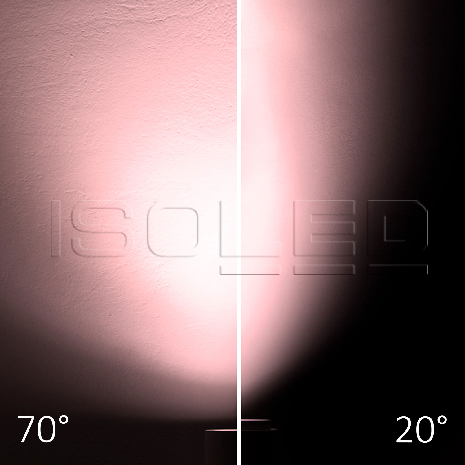 ISOLED 3-Phasen Schienen-Strahler fokussierbar 34W 20°-70° schwarz matt Meat 1900K