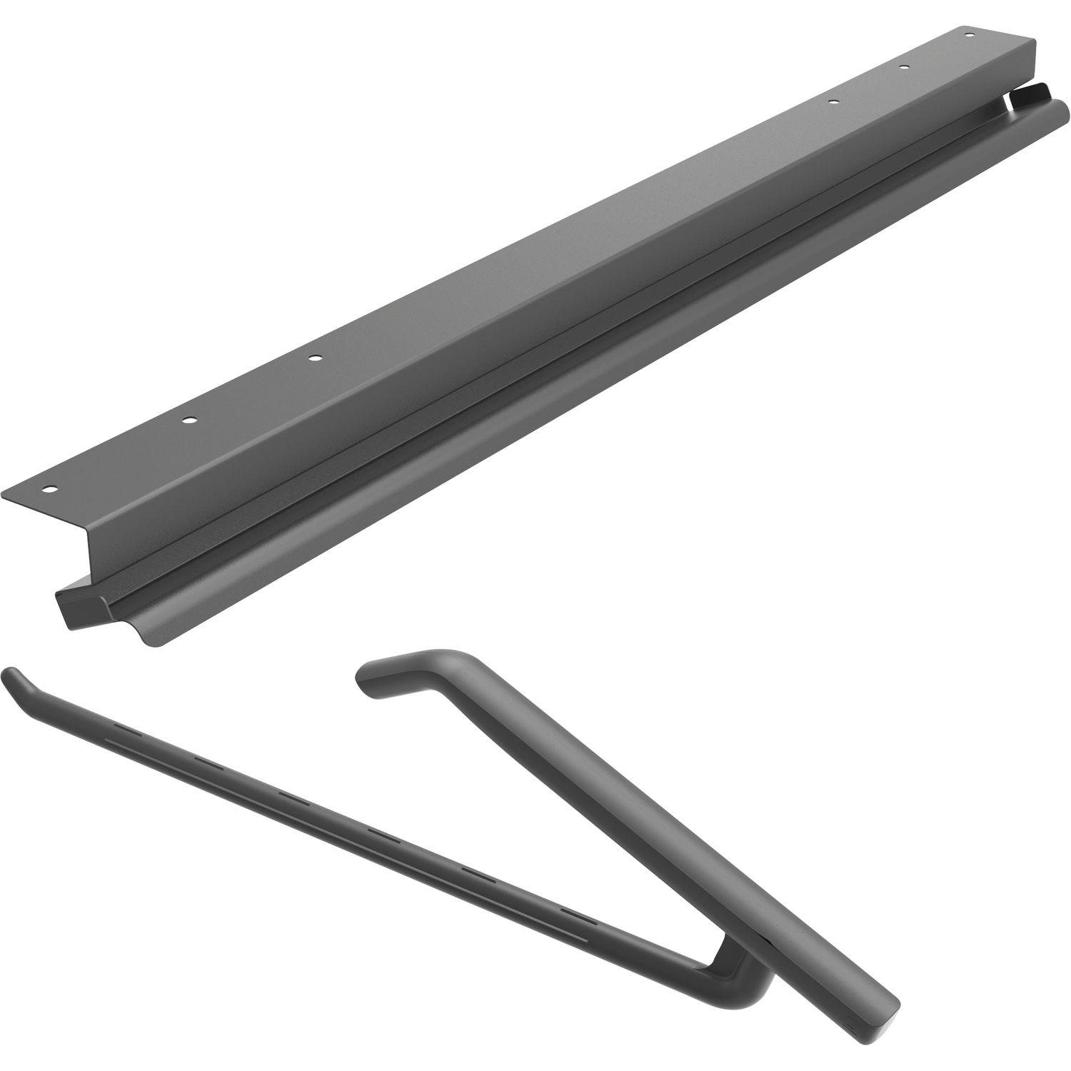 peka Hosenhalter-Set 800 mm Pecasa Stahlblech mit Feinstruktur schwarz