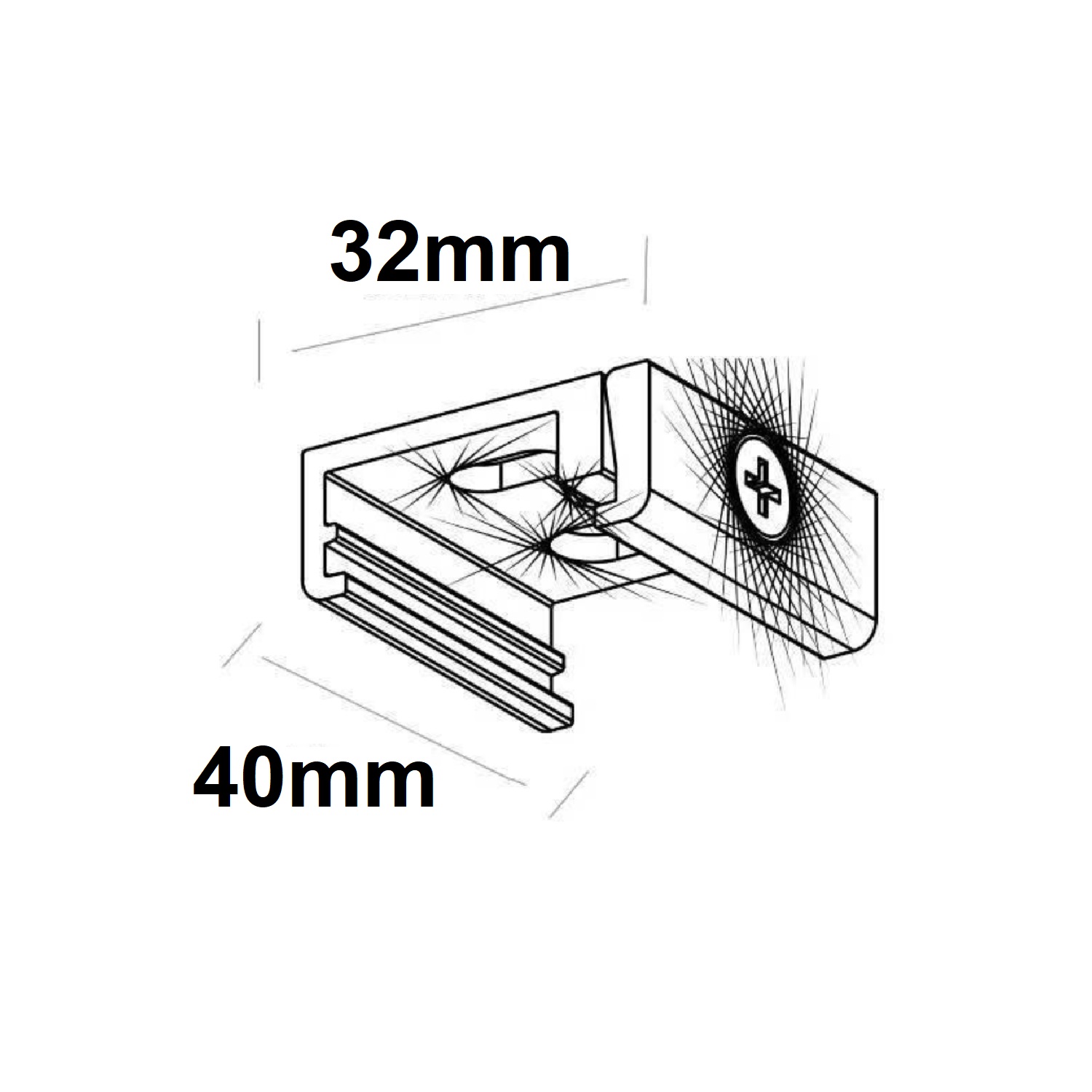ISOLED 3-Phasen DALI Schiene Montageclip weiß 1 STK
