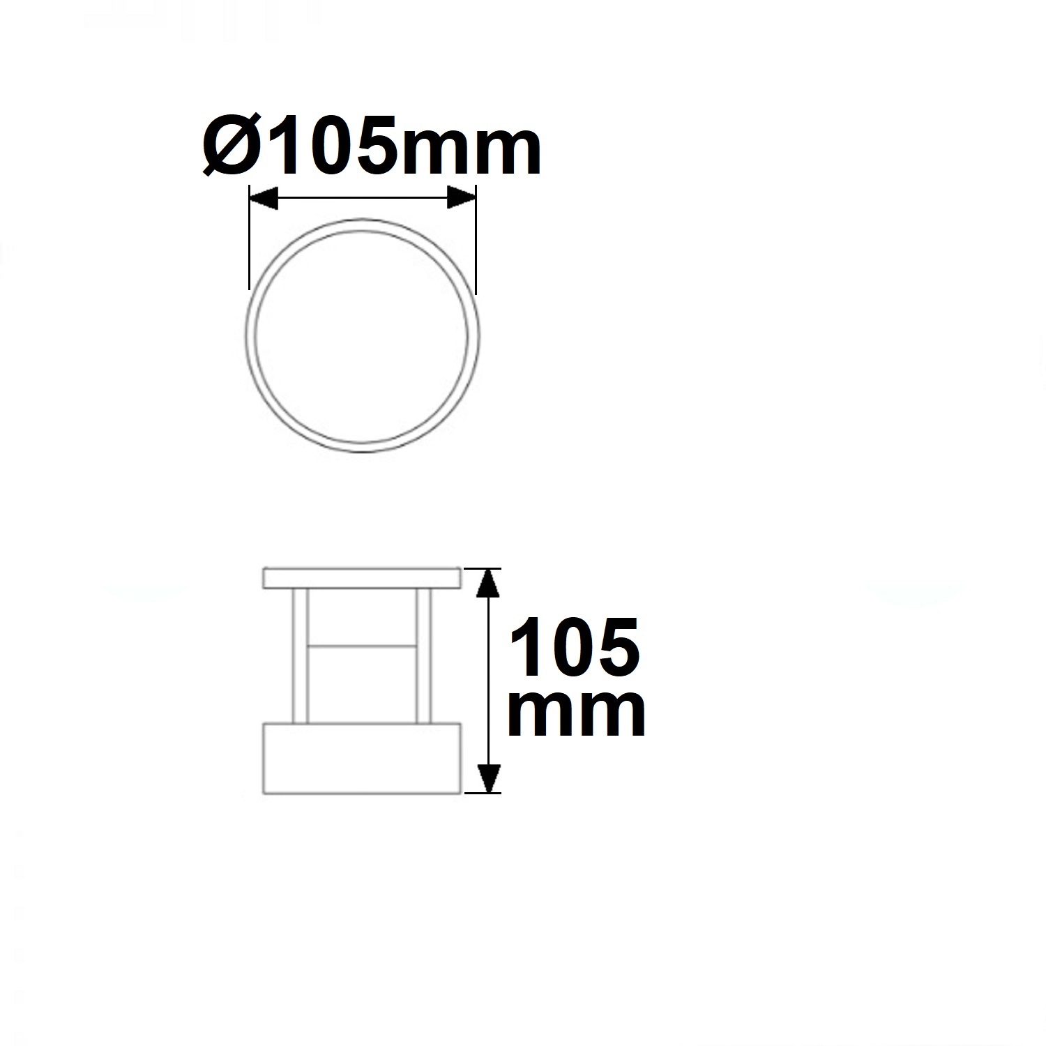 ISOLED LED Leuchte Poller-5 6W sandschwarz warmweiß