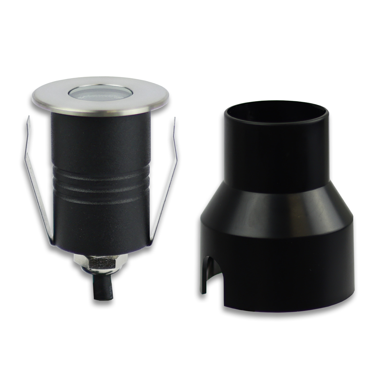 ISOLED LED Einbaustrahler Edelstahl 2W 60° IP67 12V AC/DC warmweiß