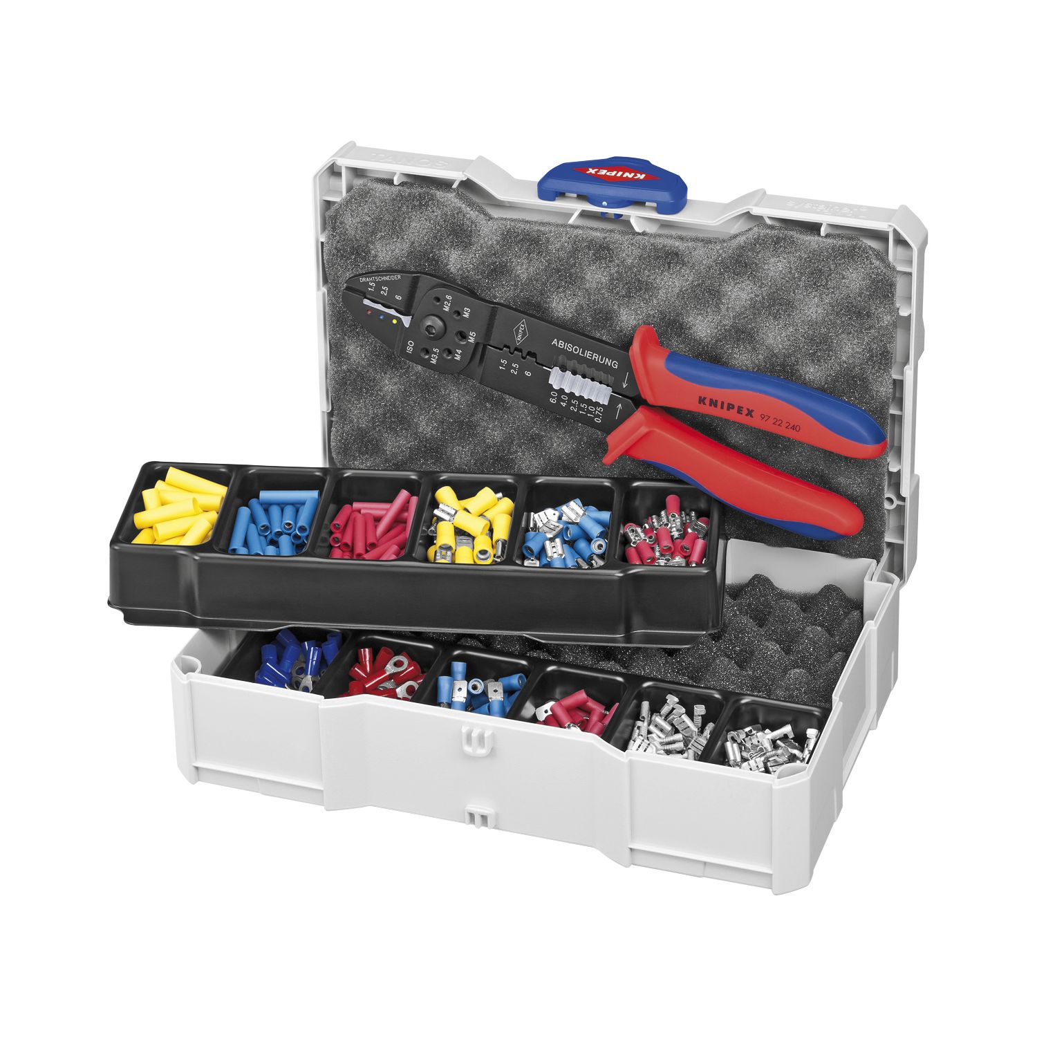 Knipex Crimpsortiment Kabelverbinder im Systainer + Crimpzange