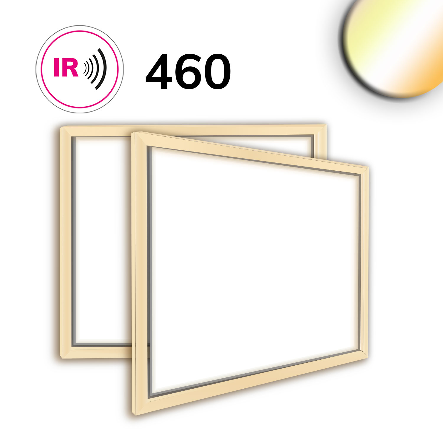 ISOLED LED Leuchtrahmen H25 Innenformat 592x892mm 62W weißdynamisch CRI92