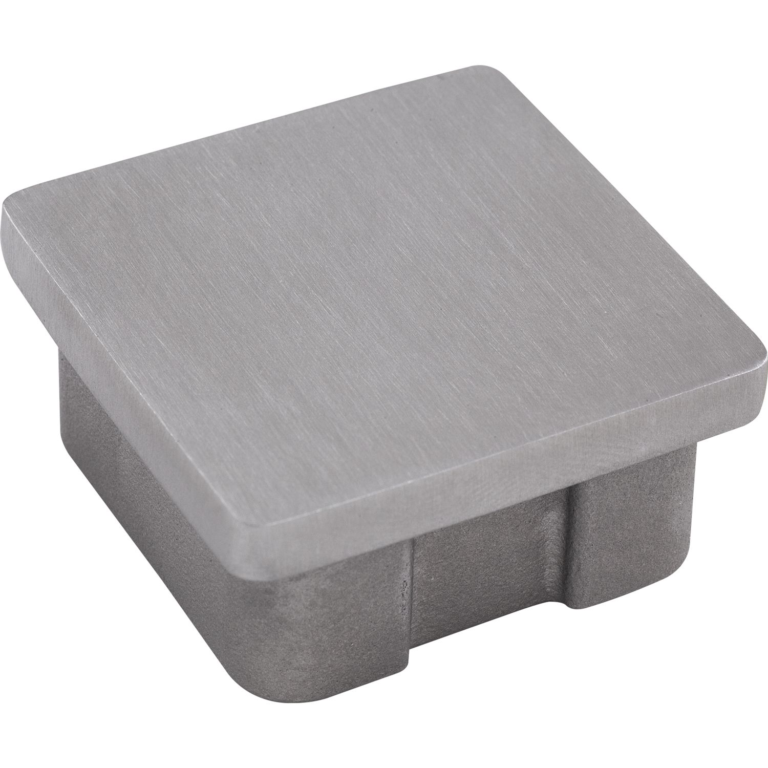 Economy Endkappe eckig für Rohr 40 x 40 x 2,0 mm,Edelstahl geschliffen V2A
