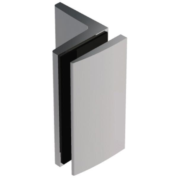 KL megla Winkelverbinder Bella, 90° Glas-Wand m. Langloch, Messing verchr. pol.(81080.31)