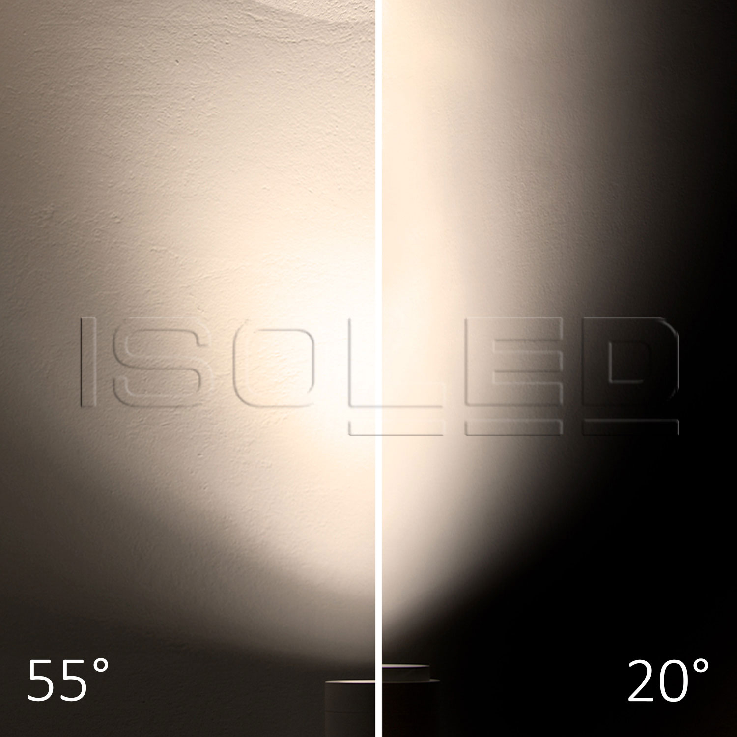 ISOLED 3-Phasen Schienen-Strahler fokussierbar 24W 20°-55° schwarz matt 3000K dimmbar