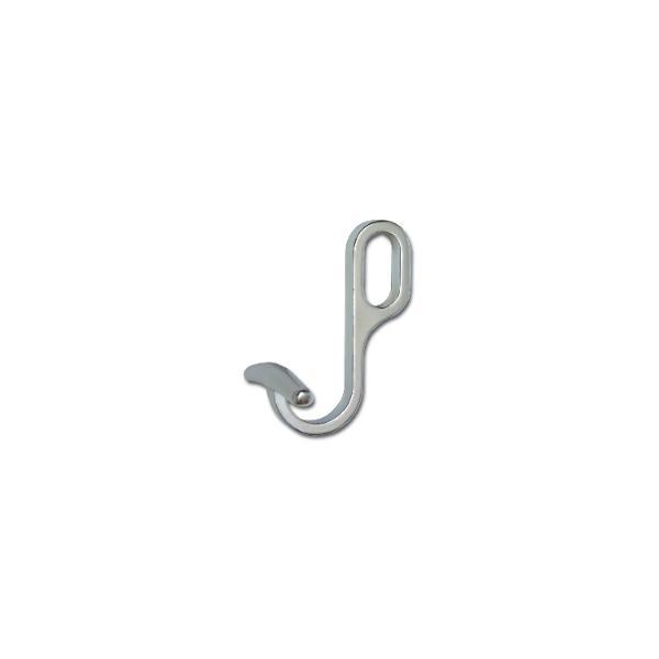 Haken Spezial für Oval-Schrankrohr 30 x 15 mm, Zamak verchromt