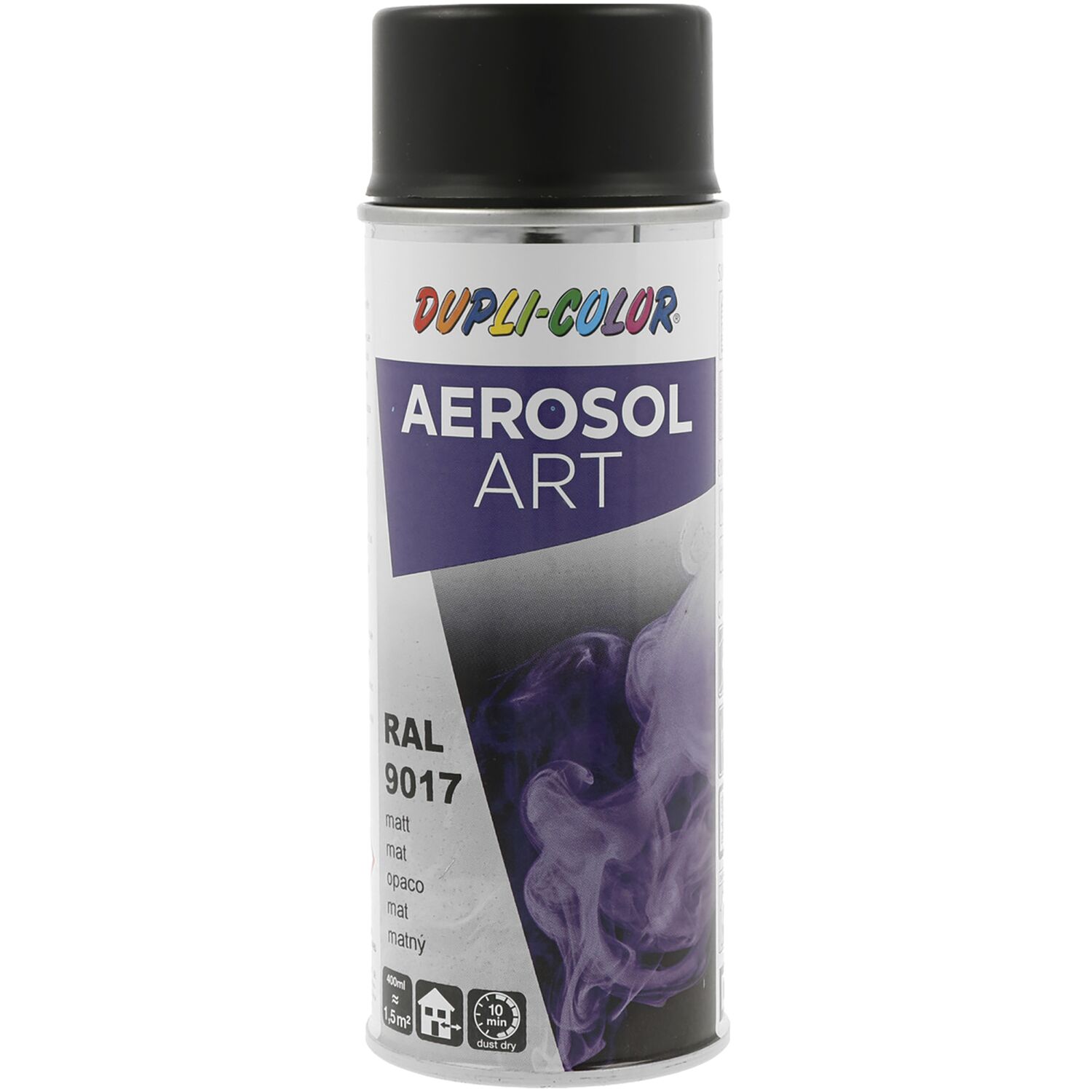Dupli-Color Lackspray Aerosol Art 400ml verkehrsschwarz matt / RAL 9017