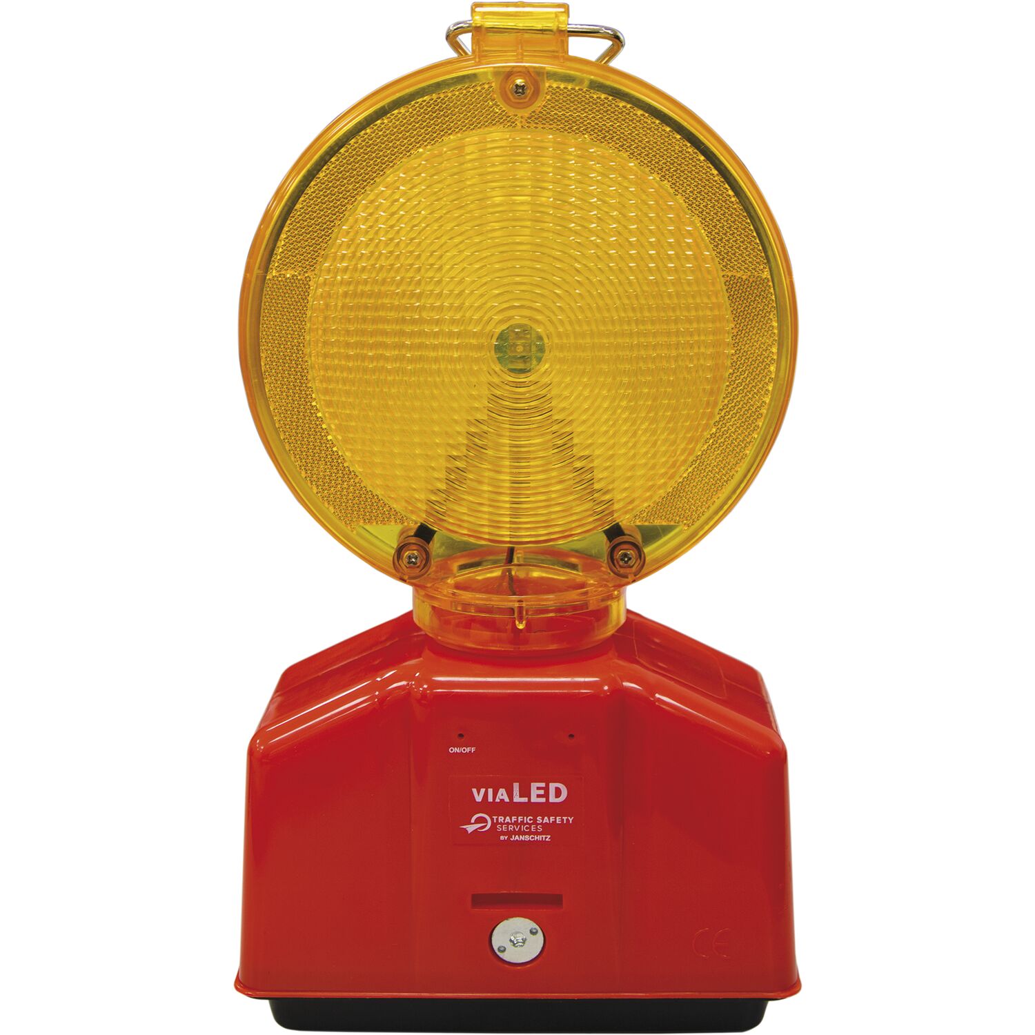 LED Baustellenleuchte gelb/gelbe Linse mit Blink- oder Dauerlicht