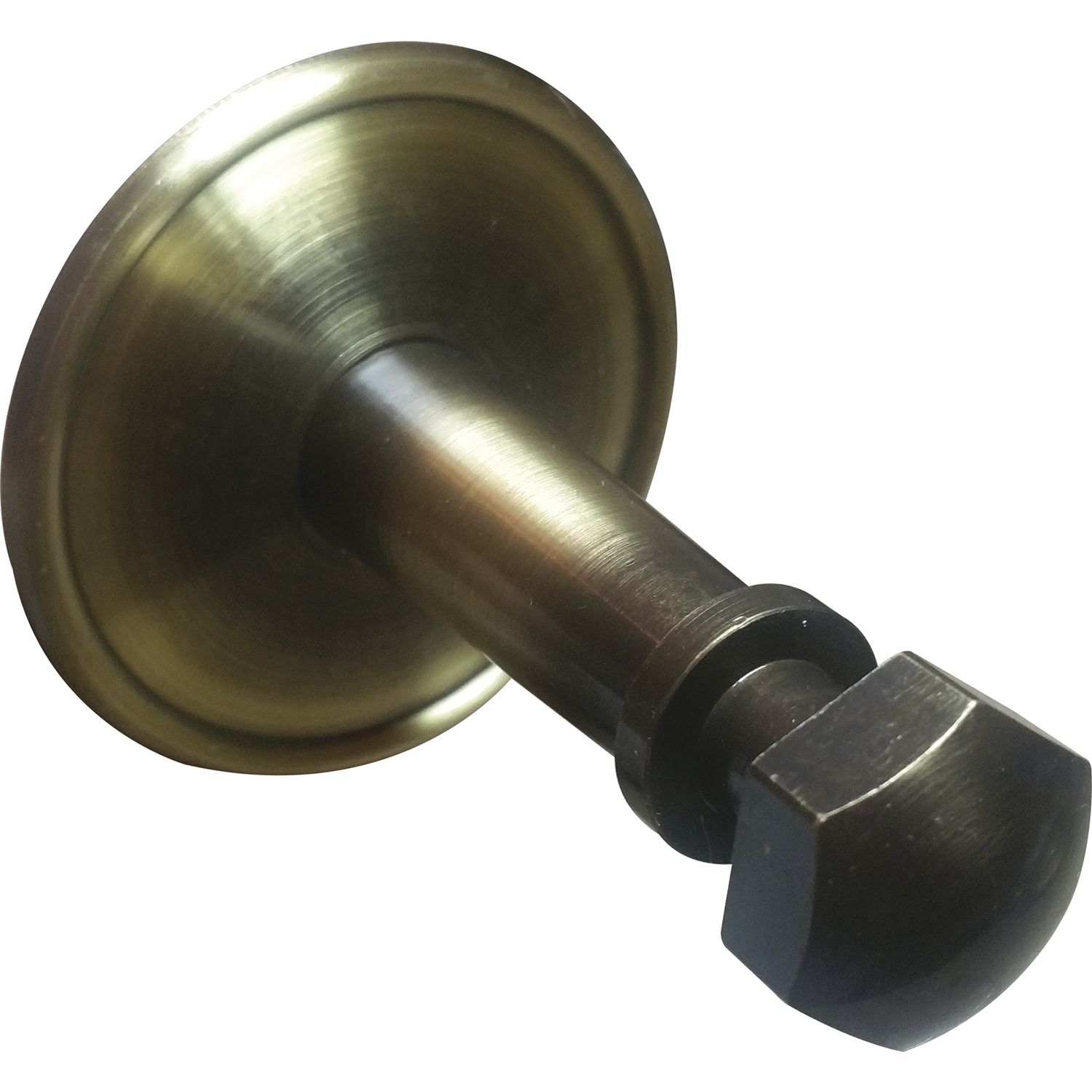 Schösswender Handlaufträger zum Klemmen, Rosetten ø 70 mm,Wandabstand 60 mm,Messing patiniert