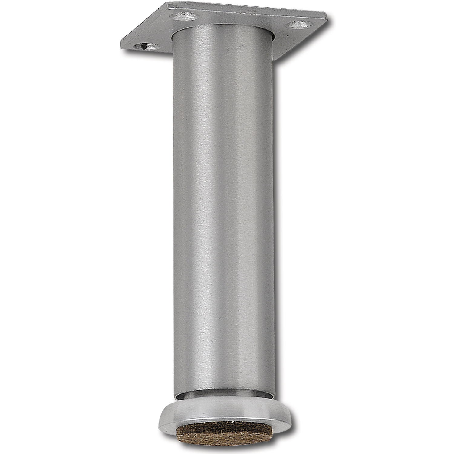 Dekorfuß Fuß ø 30 mm, Länge 120 mm, Fussteller, Aluminium gebürstet