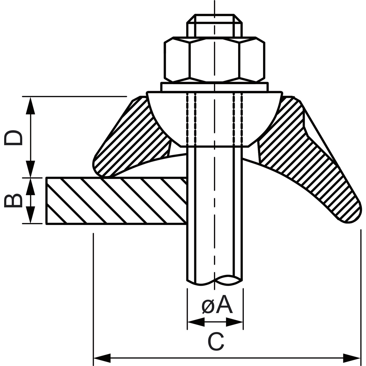 BEAM CLAMP BK1G16 Stahlträgerklemme M16 Sphaeroguss feuerverzinkt (10 Stück)