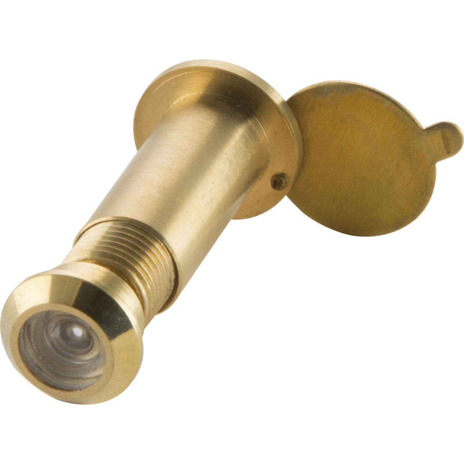 Türgucker ø 12 mm, Weitwinkel 170°, TS 35-80 mm, Messing poliert