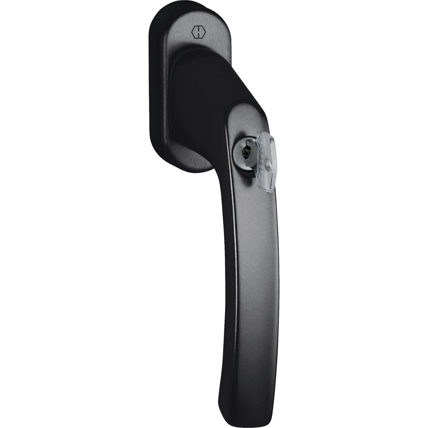Hoppe Fenstergriff LIÈGE Sperrzylinder Vierkant 7x40 35 Nm schwarz matt
