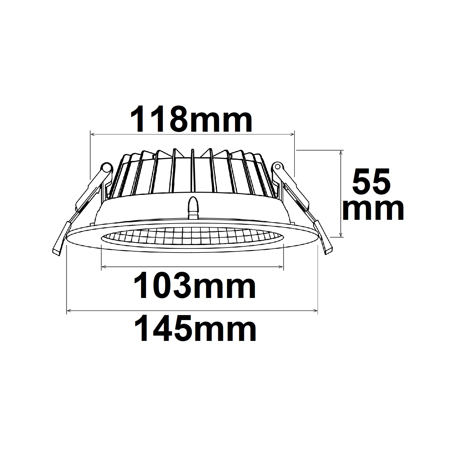 ISOLED LED Downlight Reflektor 9W 60° 150lm/W UGR