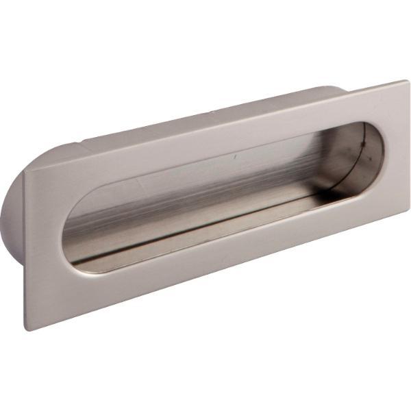 SIRO Muschelgriff Azan Breite 125mm Einlassmaß 121x39mm zink Edelstahl Effekt