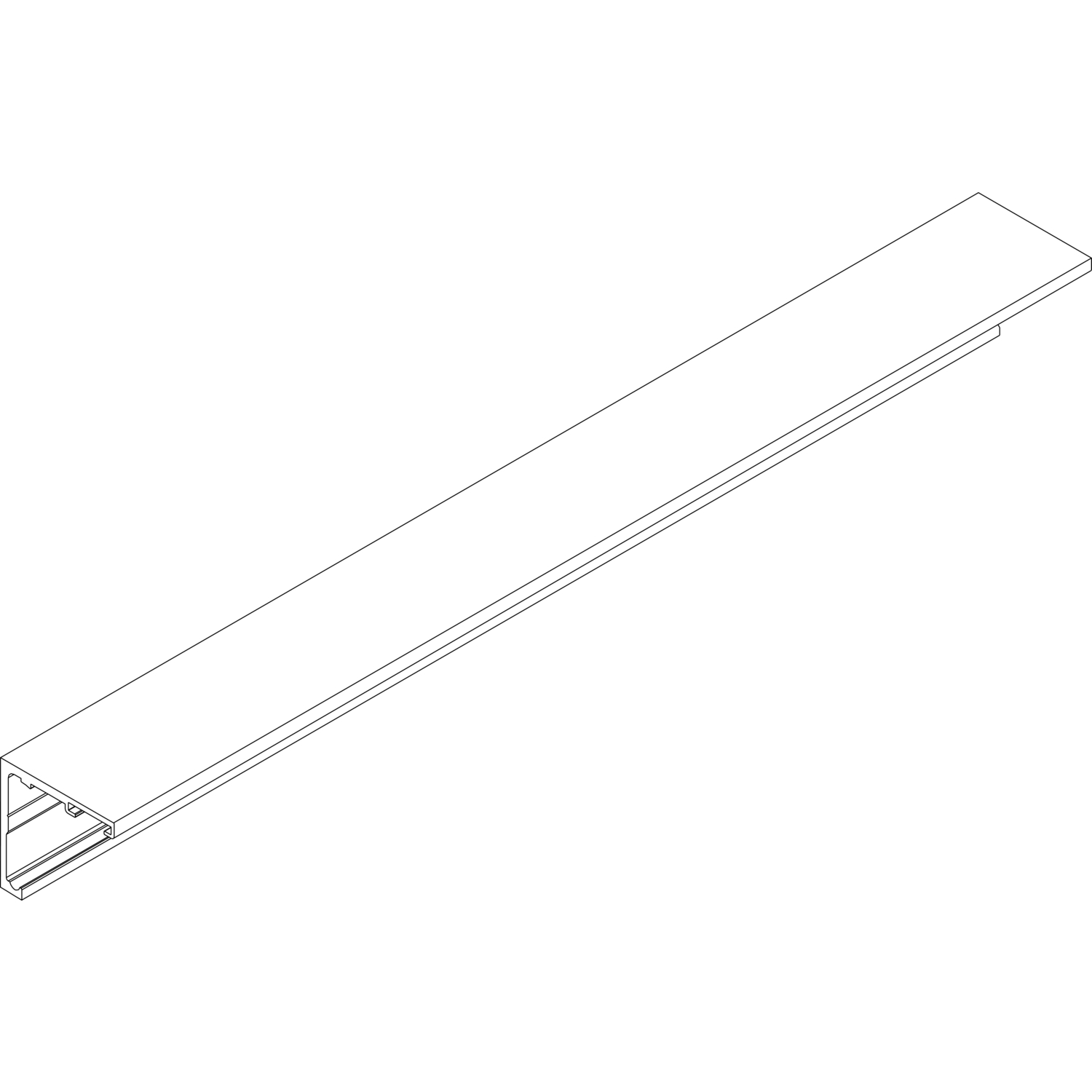 DORMA-Glas Muto 80 Laufschiene auf Maß Wandmontage Edelstahl-Effekt (250 mm)