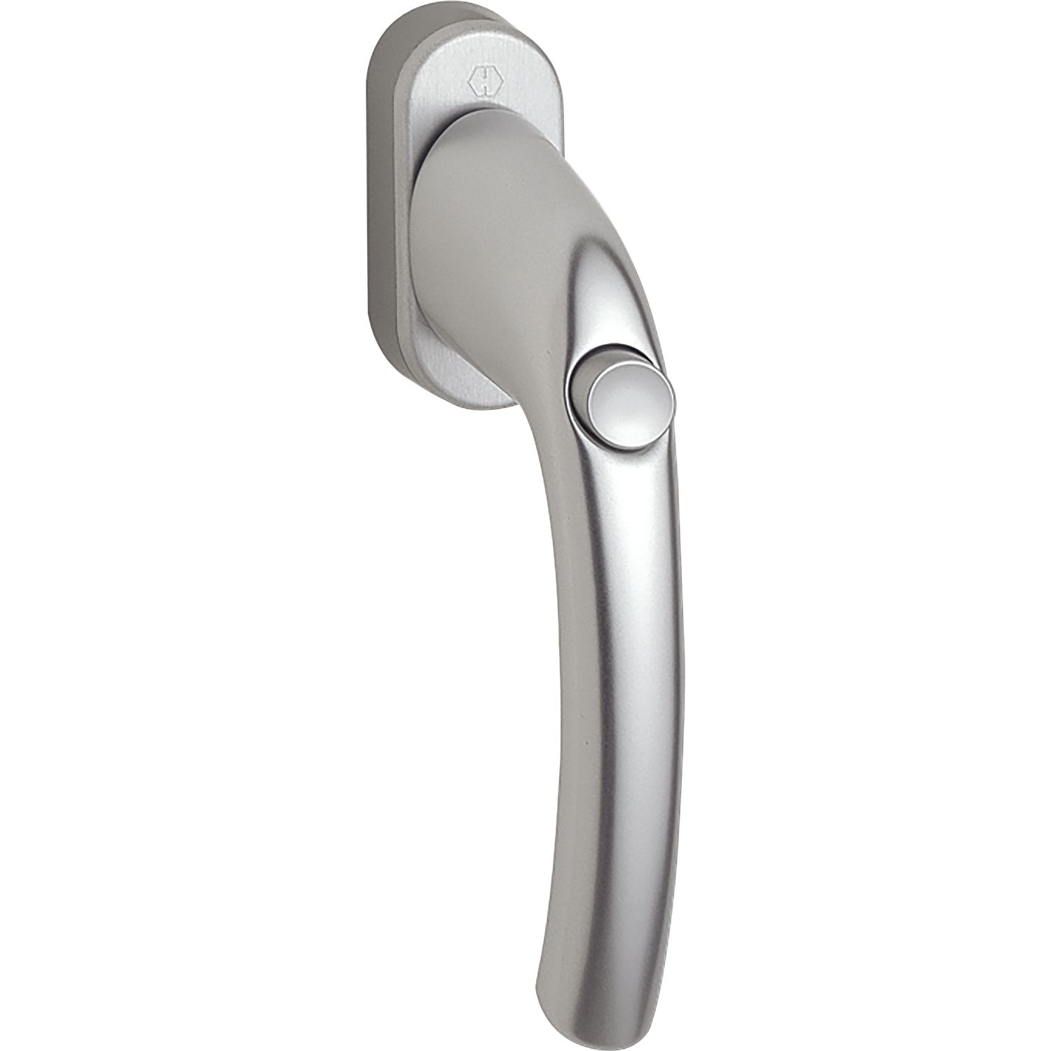 Hoppe Fenstergriff TOKYO Druckknopf 90° Vierkant 7x35mm silber eloxiert