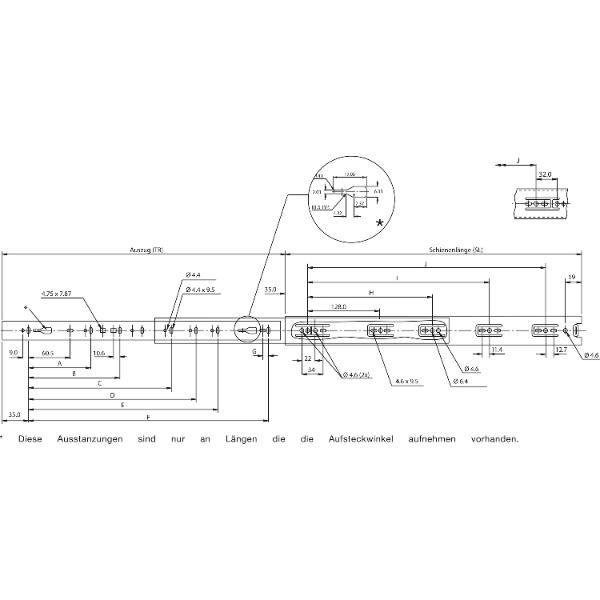 Accuride 3832 Kugelkäfigführung-Vollauszug, Länge 650 mm, Stahl verzinkt Accuride 3832 Kugelkäfigführung-Vollauszug, Länge 450 mm, Stahl verzinkt
