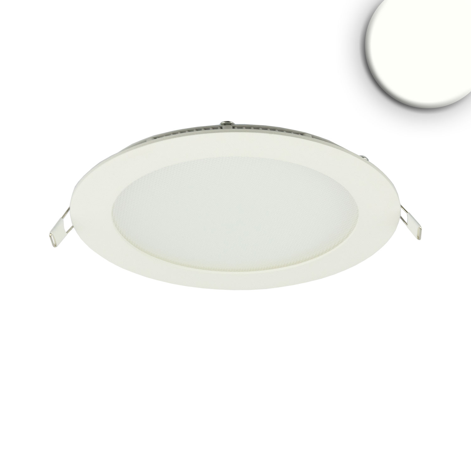 ISOLED LED Downlight 12W rund ultraflach blendungsreduziert weiß neutralweiß dimmbar CRI90