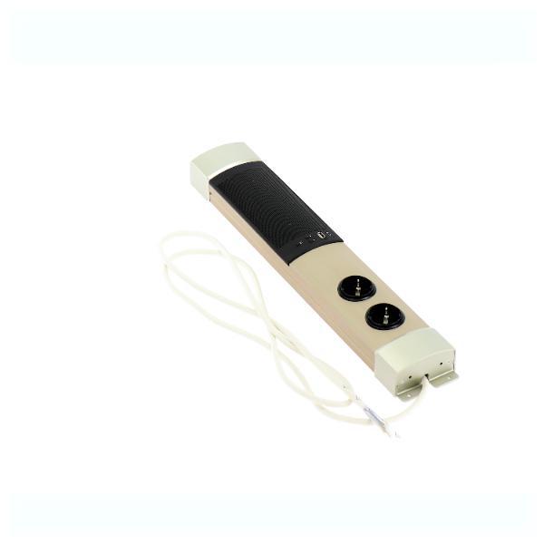 L&S Steckdosenelement Toki mit Bluetooth-Lautsprecher, Edelstahl Effekt