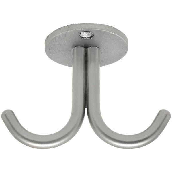 Zweifach-Haken Delta Höhe 59 mm, Breite 100 mm, Edelstahl gebürstet