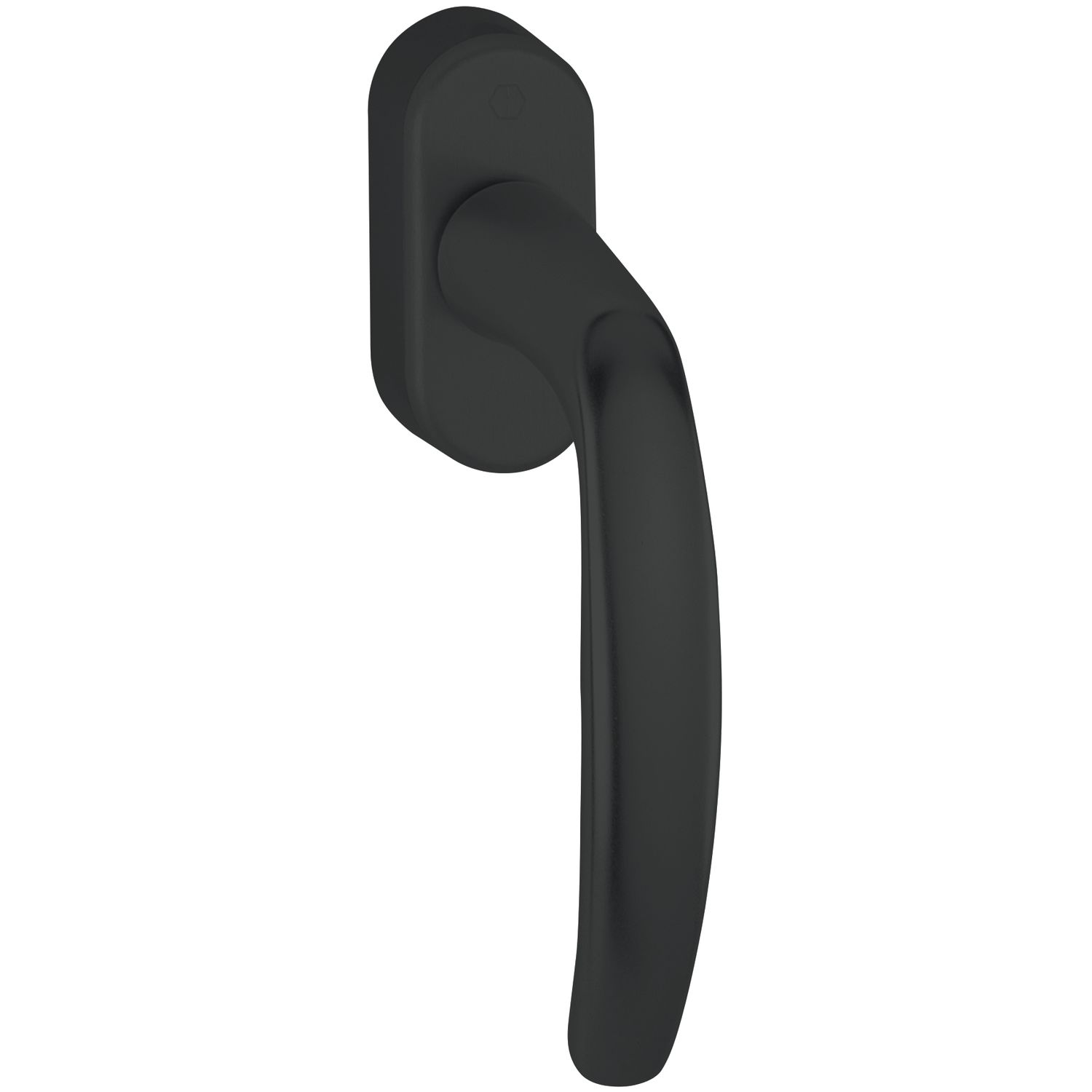 HOPPE Fenstergriff ATLANTA - Secustik, VK 7 x 32 - 42 mm, Alu schwarz matt