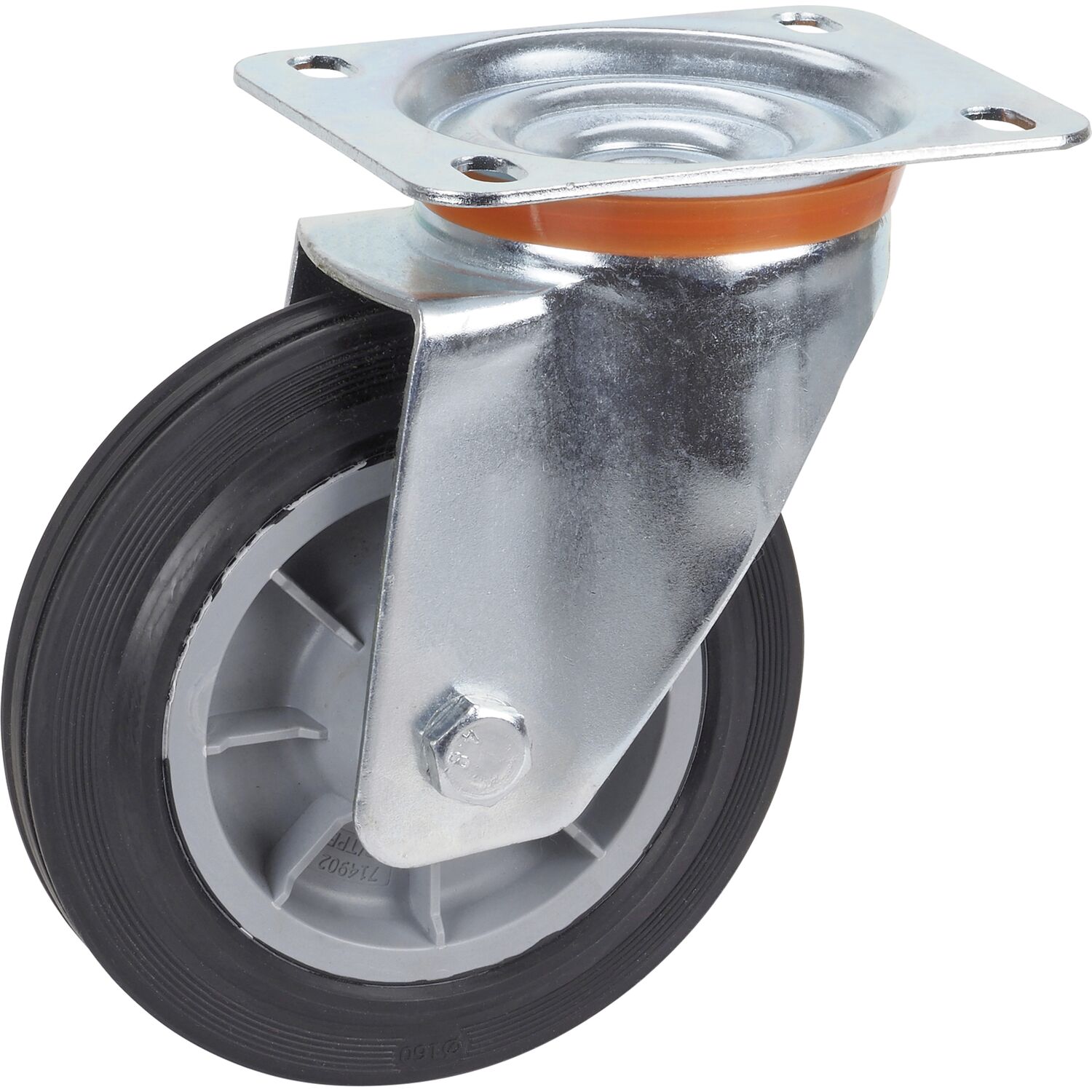 Dörner + Helmer Lenkrolle TPE PP-Felge 160 mm 150 kg