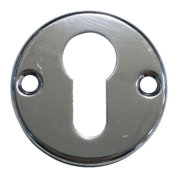 Grundmann Zylinderrosette PZ WG AB6 aufschraubbar, ø 51 mm, Aluminium poliert