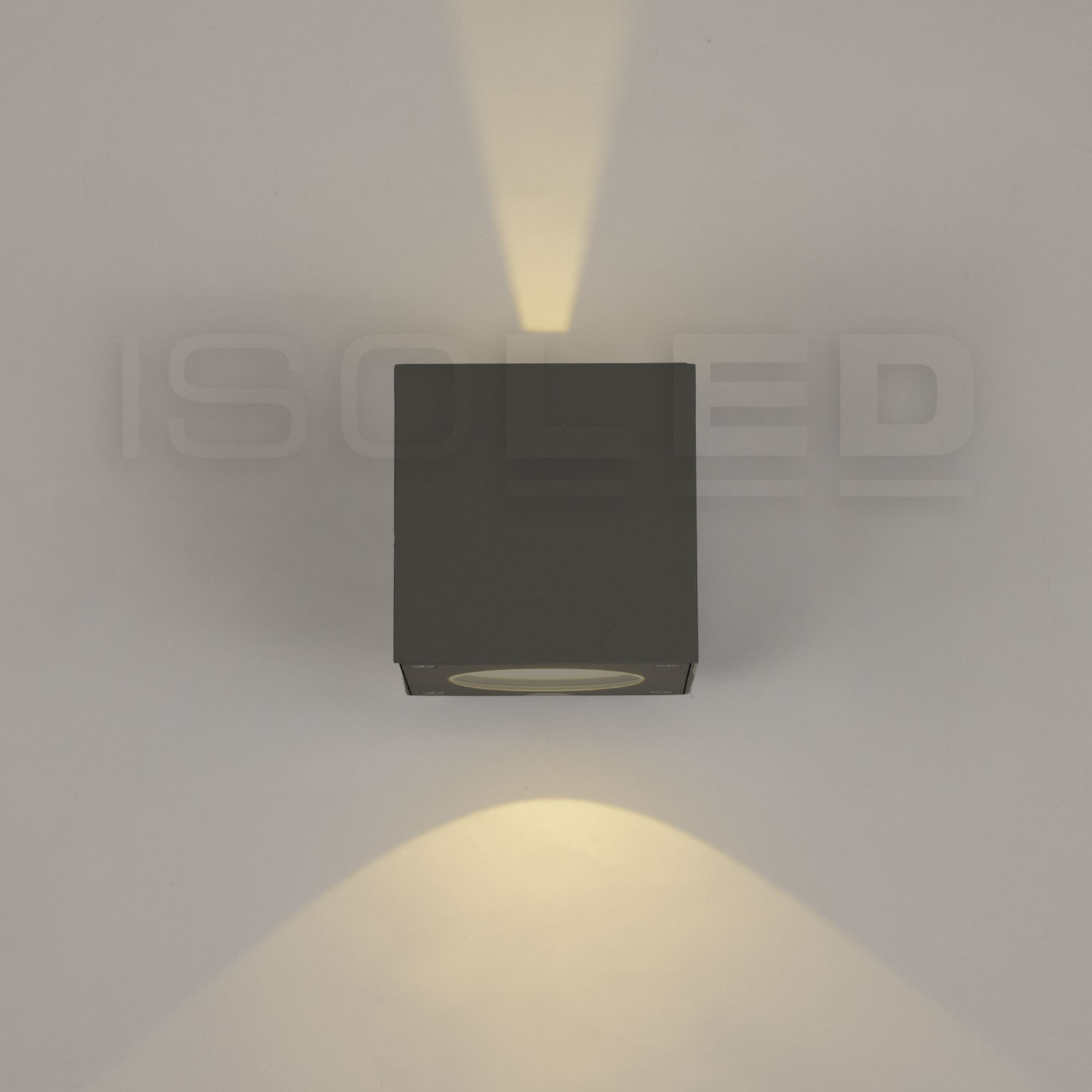 ISOLED LED Wandleuchte Up&Down 2x3W CREE IP54 anthrazit warmweiß