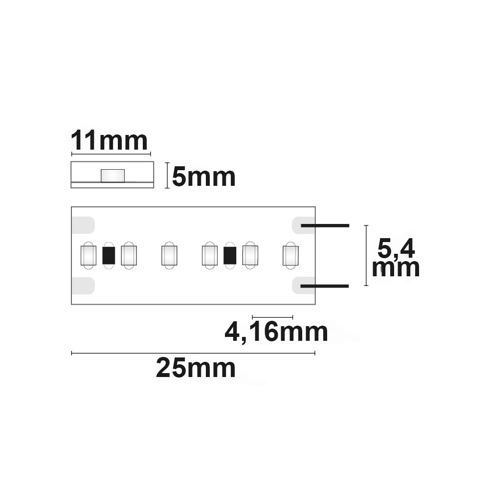 ISOLED LED CRI930 Linear11 Flexband 24V DC 10W IP54 3000K 5m Rolle 239 LED/m