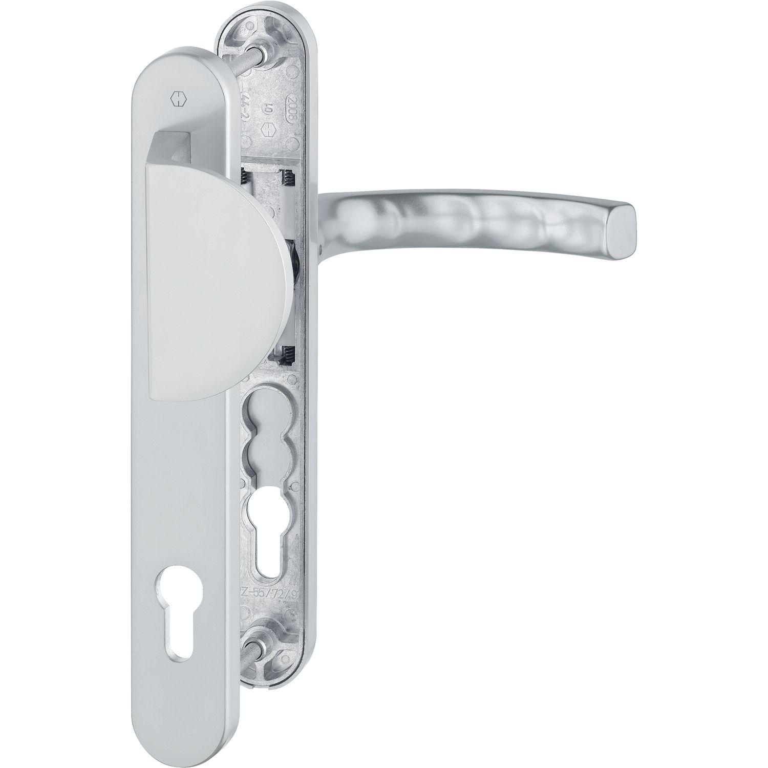 Hoppe Wechselgarnitur LIÈGE Schmalschild 36mm Griffplatte 67-72 silber eloxiert