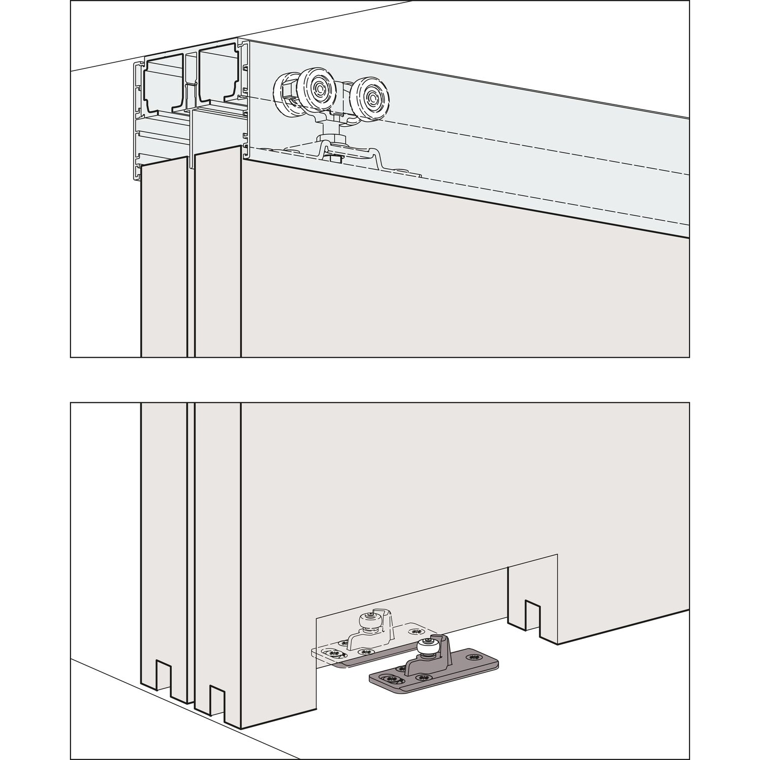 HAWA DIVIDO 100 H Beschlägegarnitur, 1200 x 2400 mm