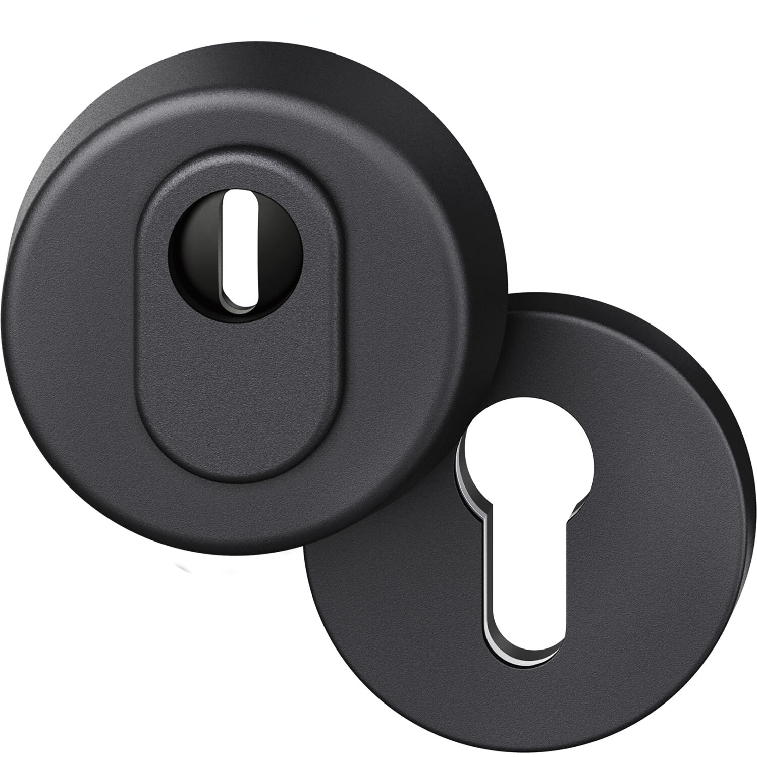 FSB FSB Sicherheitsrosette 73 7393 rund, PZ, Aluminium schwarz matt