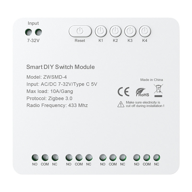 Avatto 4kanal ZigBee Schaltmodul ZWSMMD-4-32V