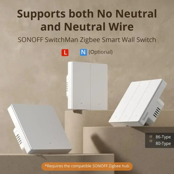 Sonoff SwitchMan Zigbee Smart Wandschalter ZBM5 3fach weiß