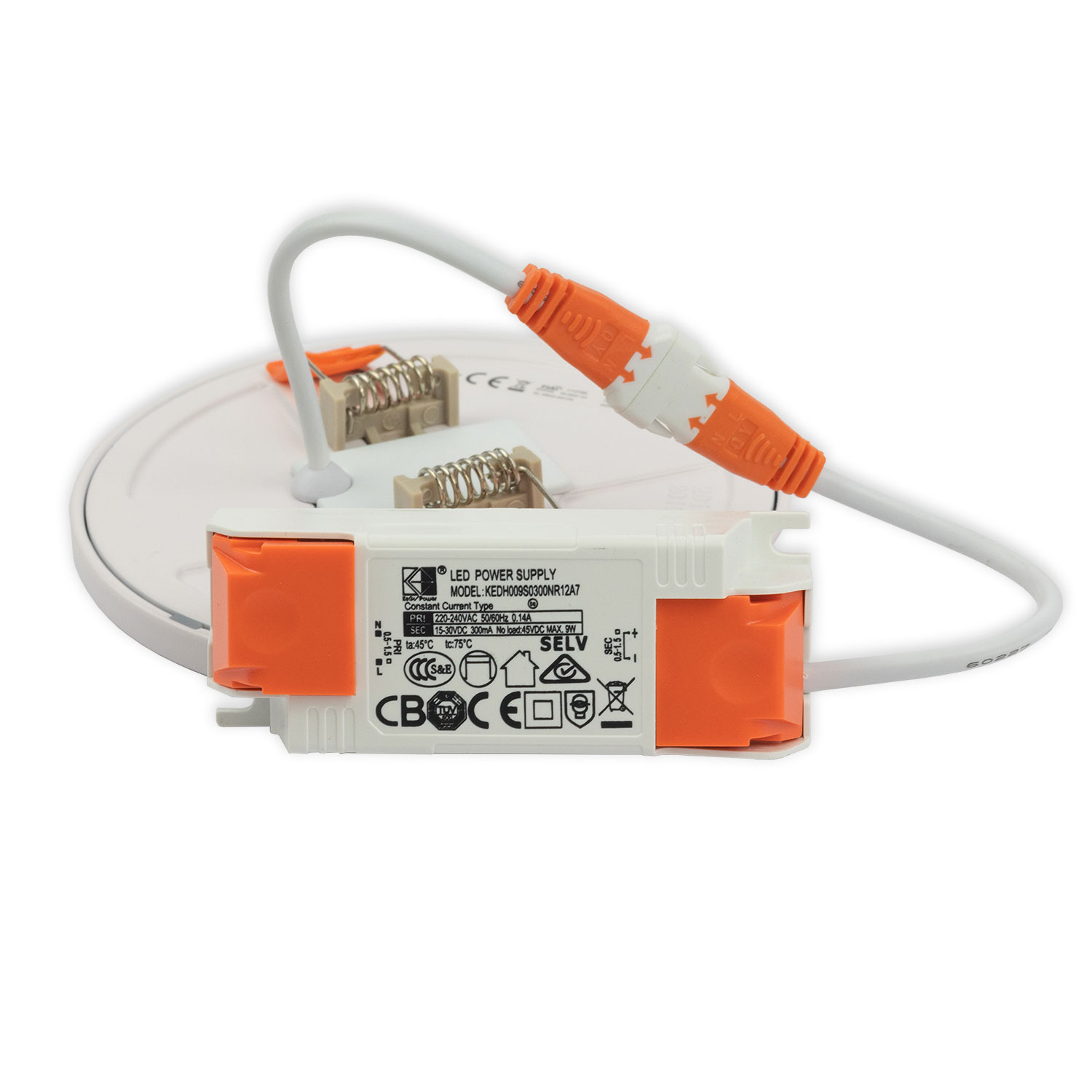 ISOLED LED Downlight Flex 8W prismatisch 120° Lochausschnitt 50-100mm neutralweiß