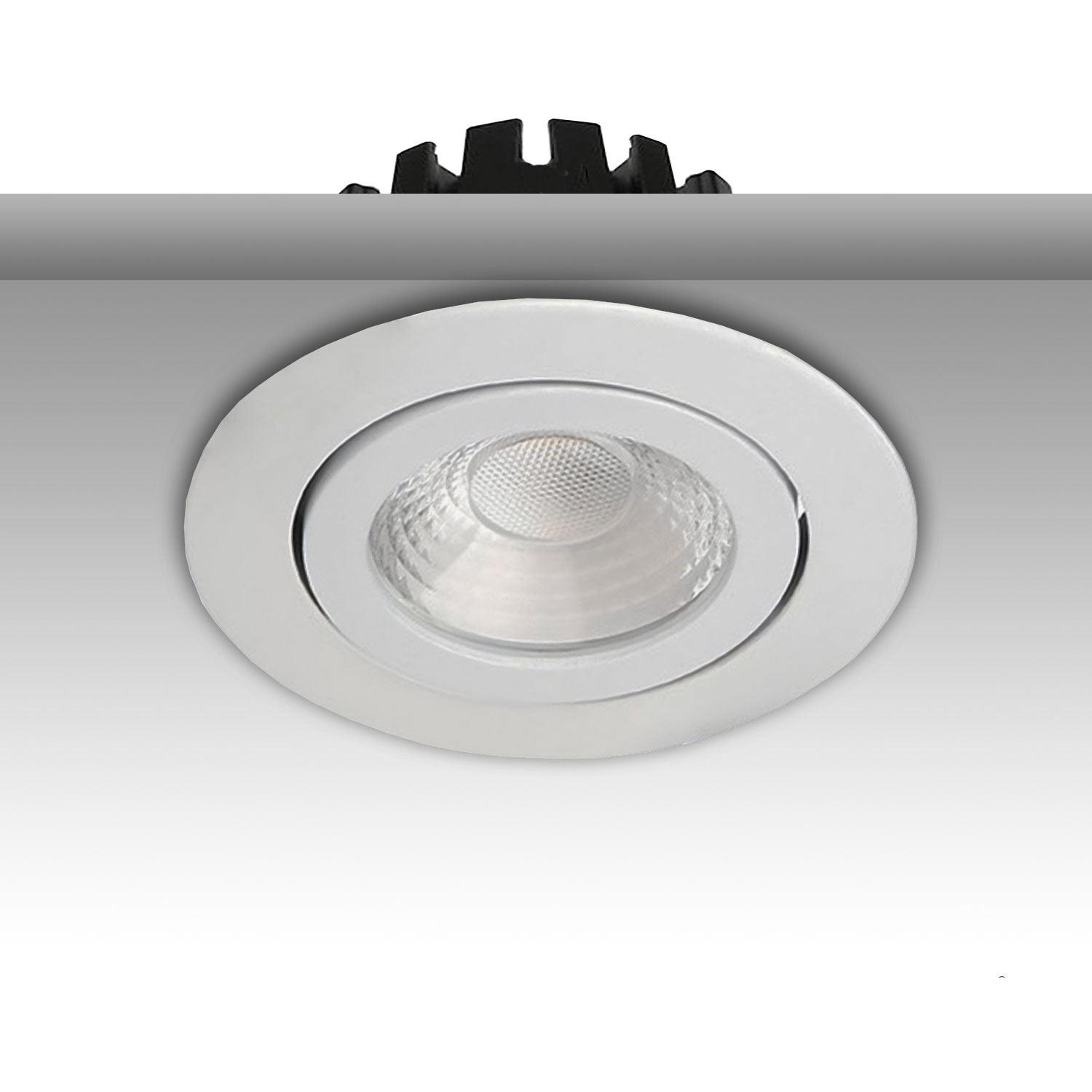 ISOLED LED Einbaustrahler weiß 8W 60° rund warmweiß IP65 dimmbar