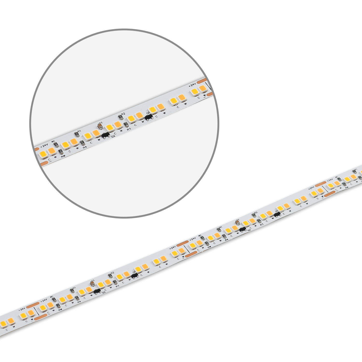 ISOLED LED CRI90 Sunset Dim-to-warm (via PWM) Flexband 24V DC 12W IP20 1800-3000K 224 LED/m