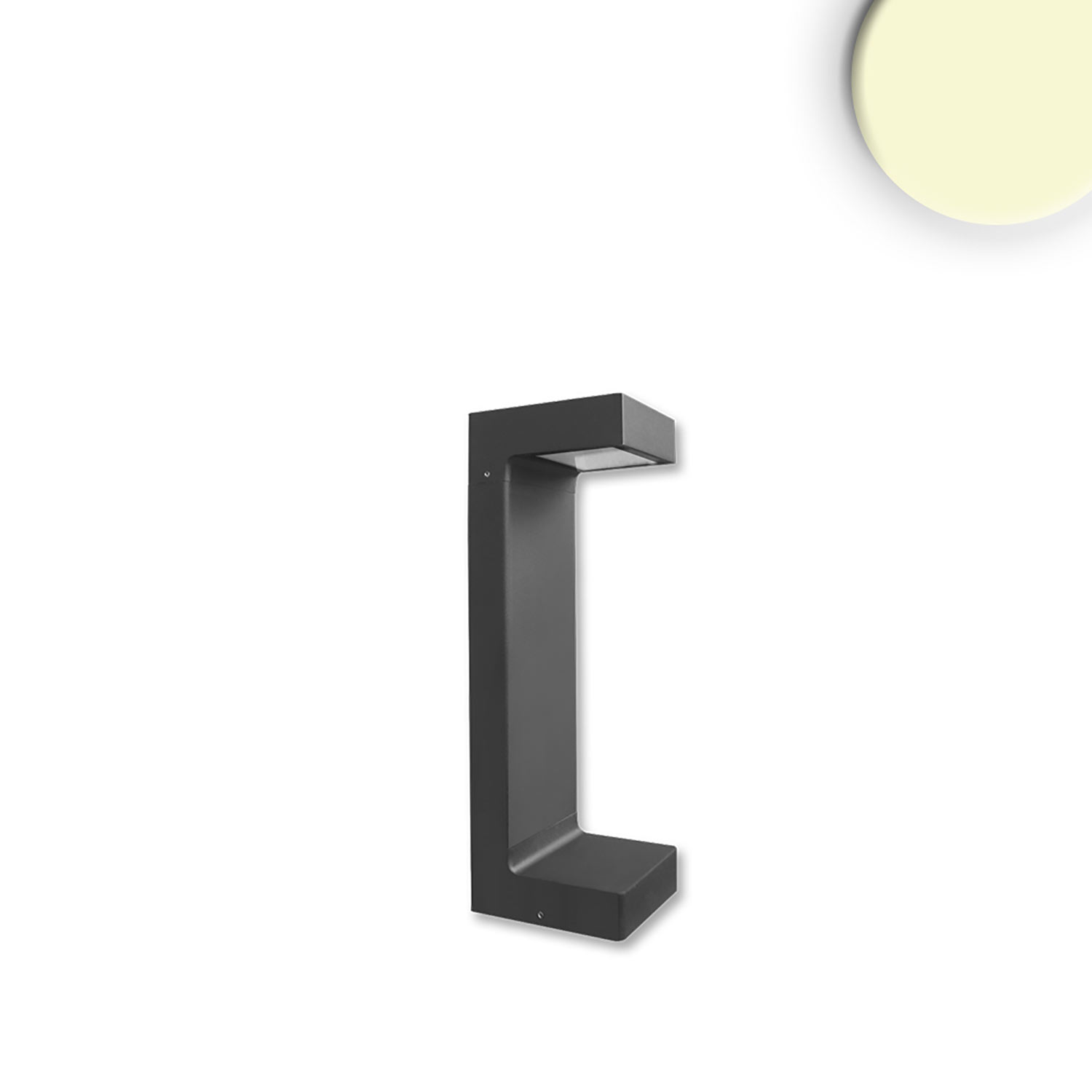 ISOLED LED Wegeleuchte Poller-1 30cm 7W sandschwarz warmweiß