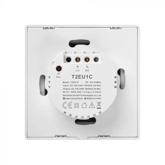 Sonoff WLAN-Wandschalter der SONOFF TX-Serie WiFi+RF433 T1 1fach