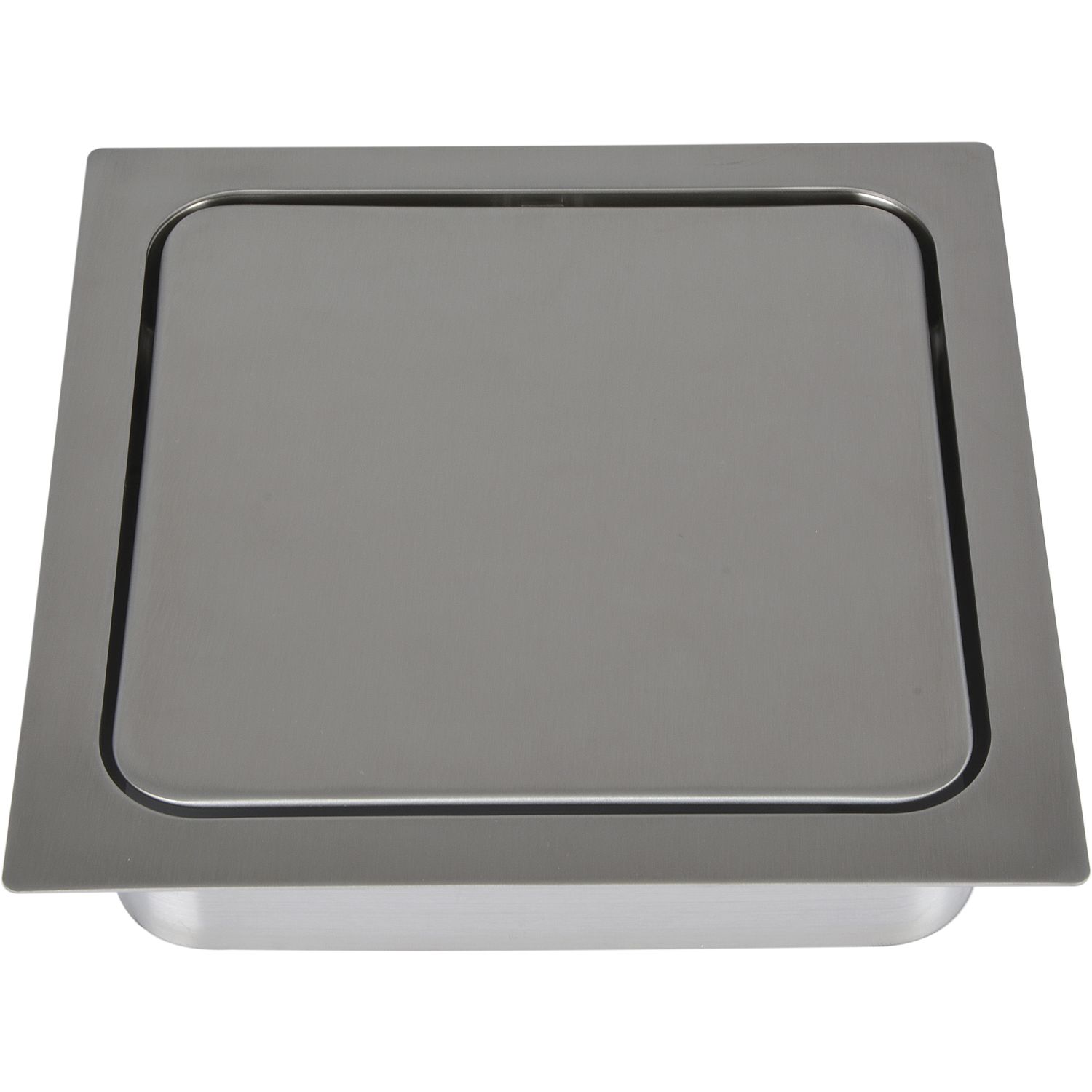 Lamp® Einwurfklappe gedämpft eckig 170 x 170 mm Edelstahl