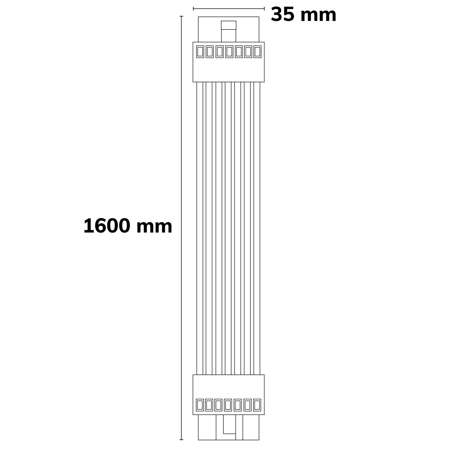 ISOLED FastFix LED Linearsystem R XL Verlängerungskabel 1,6m 7-polig