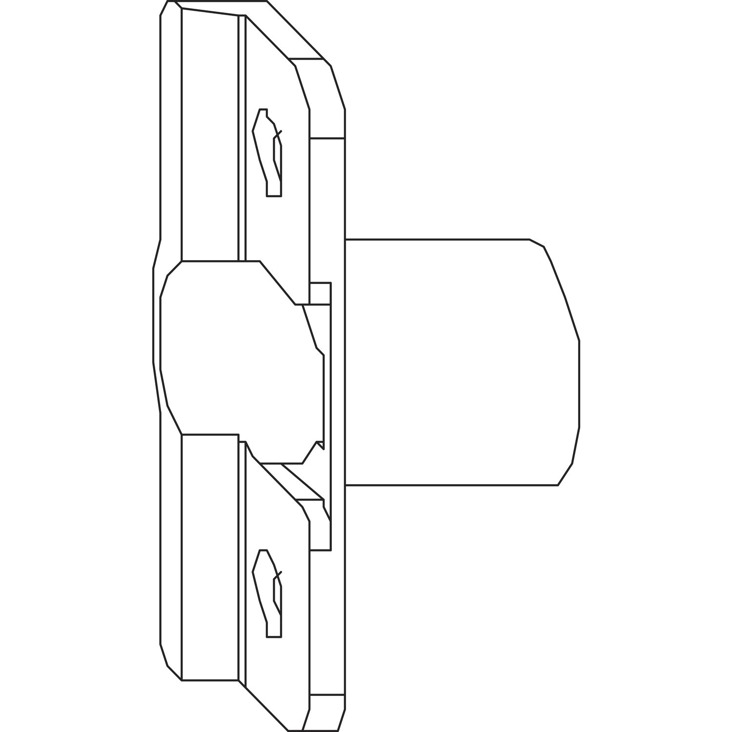 Maco #97528 MACO Anpressverschluss einbohrbar Rahmenteil, Eurofalz 20 mm 9V (97528)
