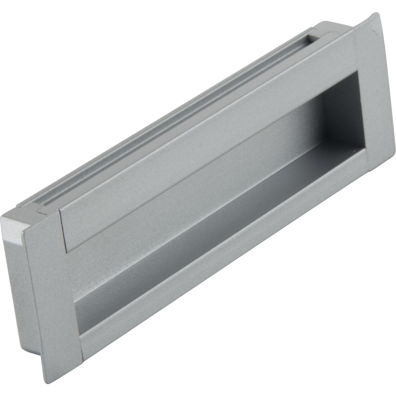 Muschelgriff Azha Breite 111mm Einlassmaß 106x30x11mm Aluminium silberfarbig