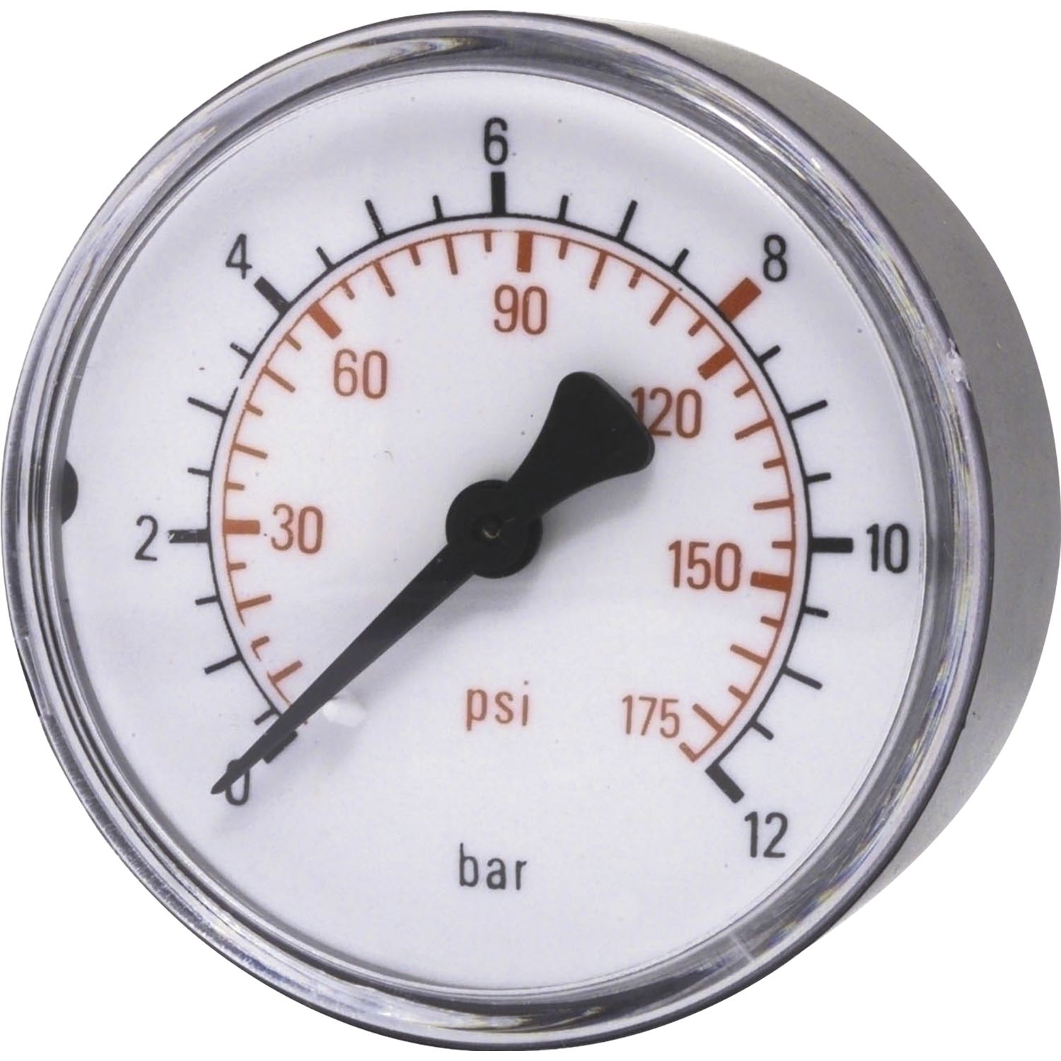 ELMAG Druckluft Manometer 50 mm 0 - 10 bar mit Außengewinde hinten 1/8"