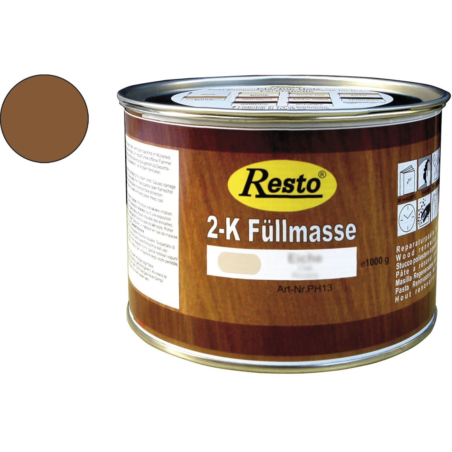 RESTO 2K Füllmasse 1kg Nussbaum