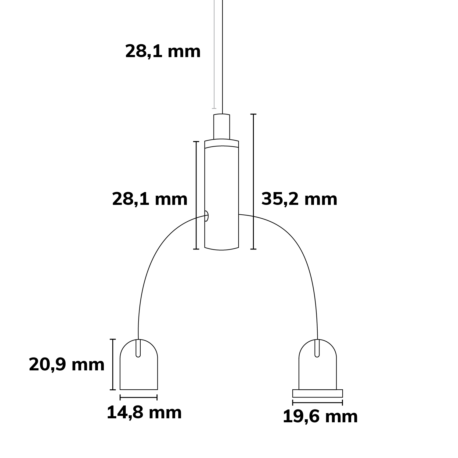 ISOLED Seilabhängung Z04 für LAMP30 V2 Länge bis 3m 2 Stk inkl. Befestigungsmaterial